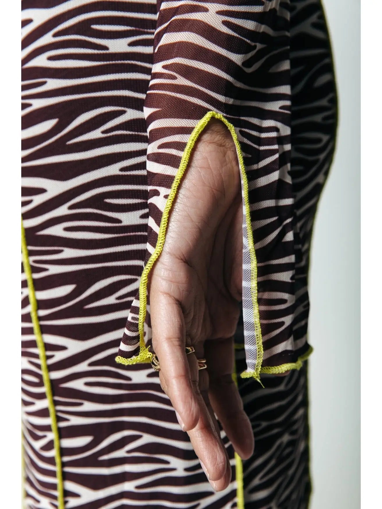 Zebra Mesh Maxi Dress