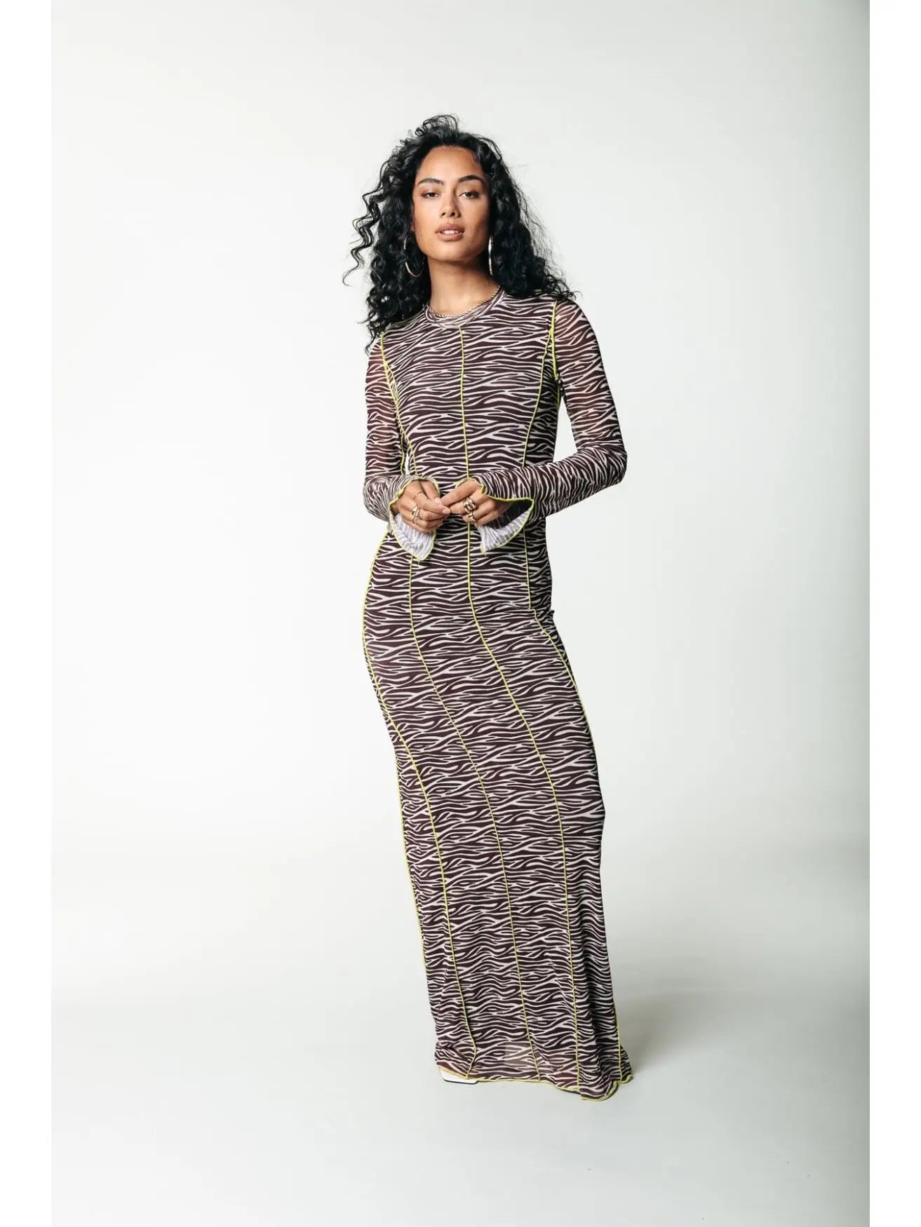mesh snakeskin dress Leonor Aispuro