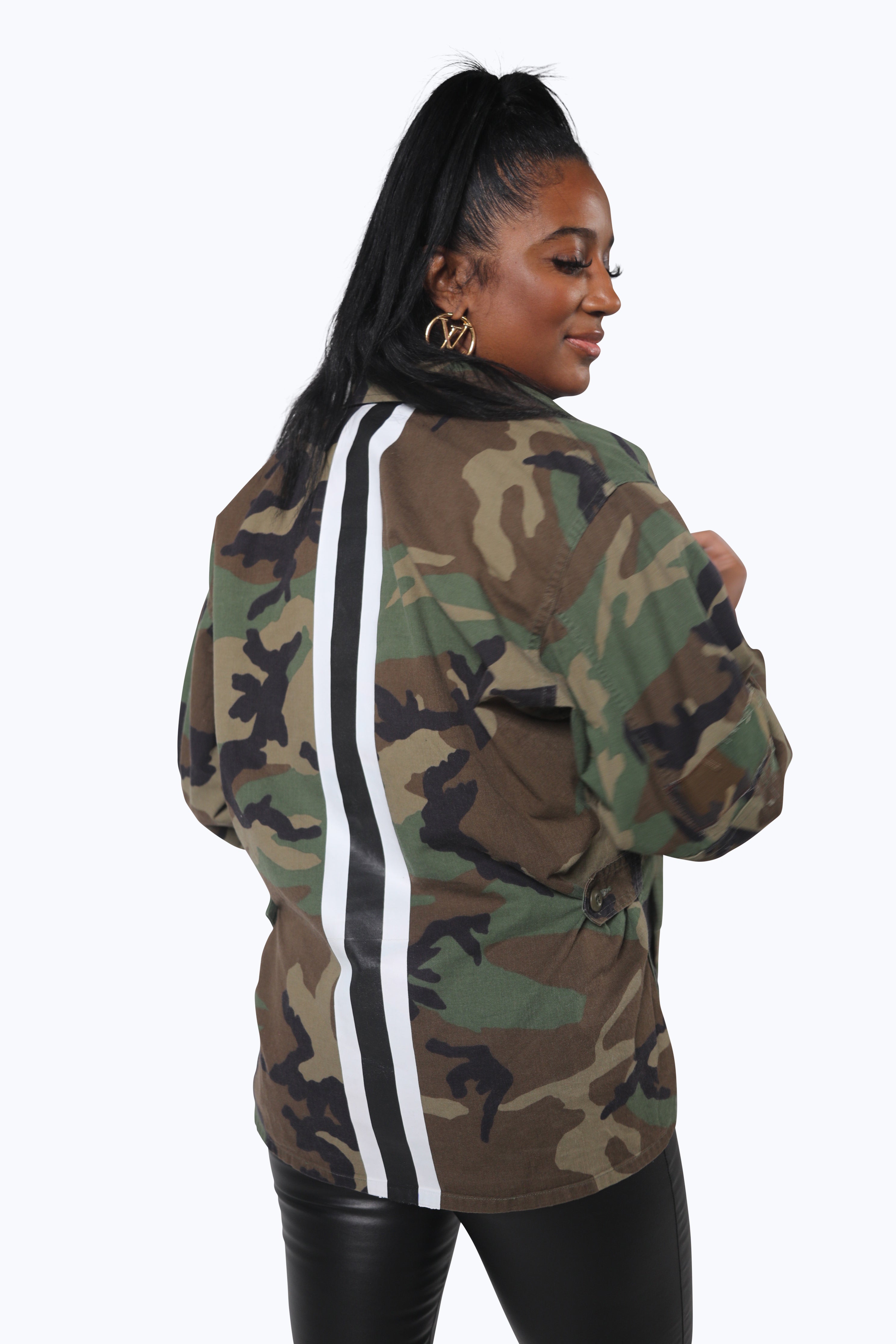 Camo Black + Glam Jacket