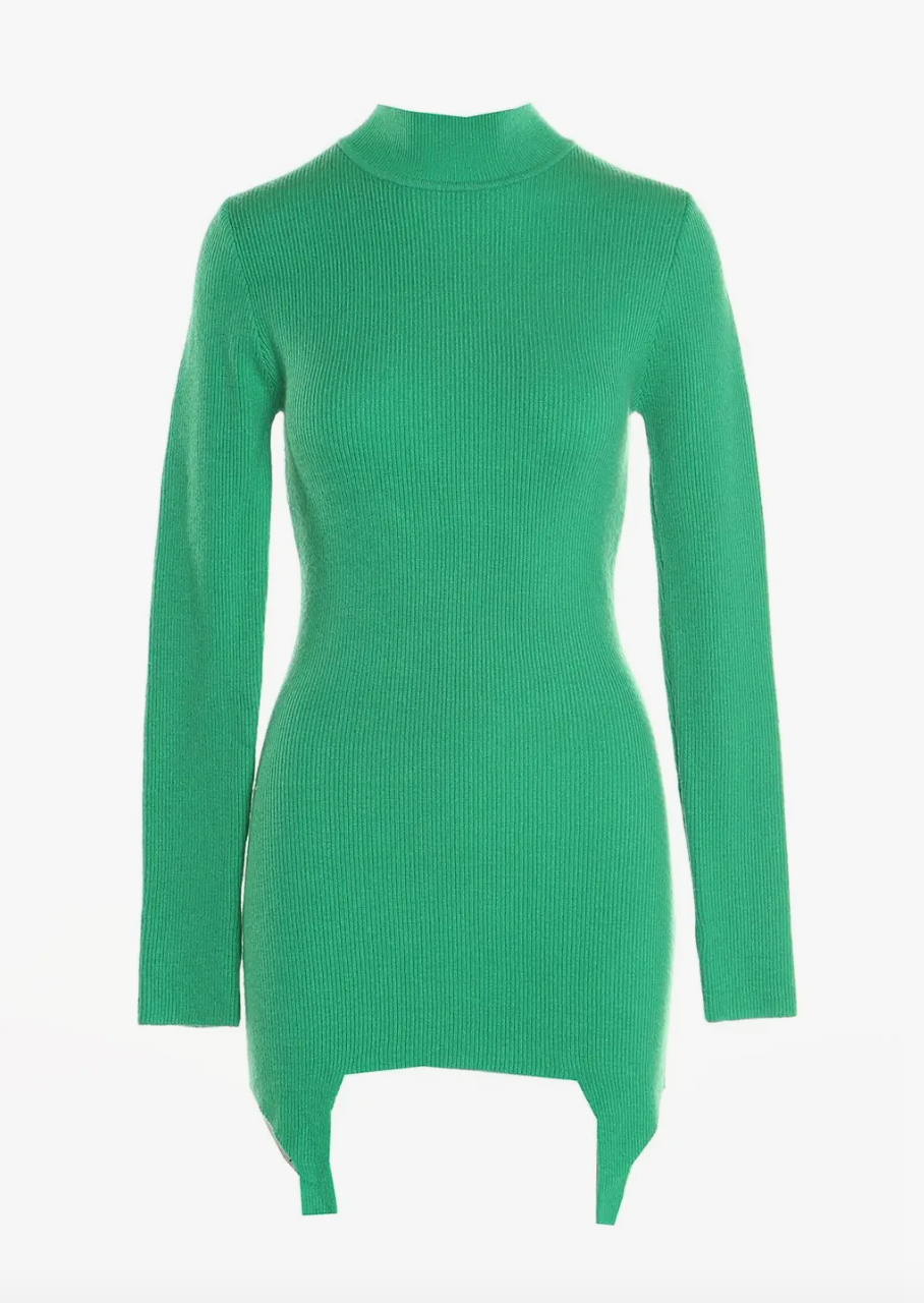 Mean Green Mock Neck Sweater- Beulah Style