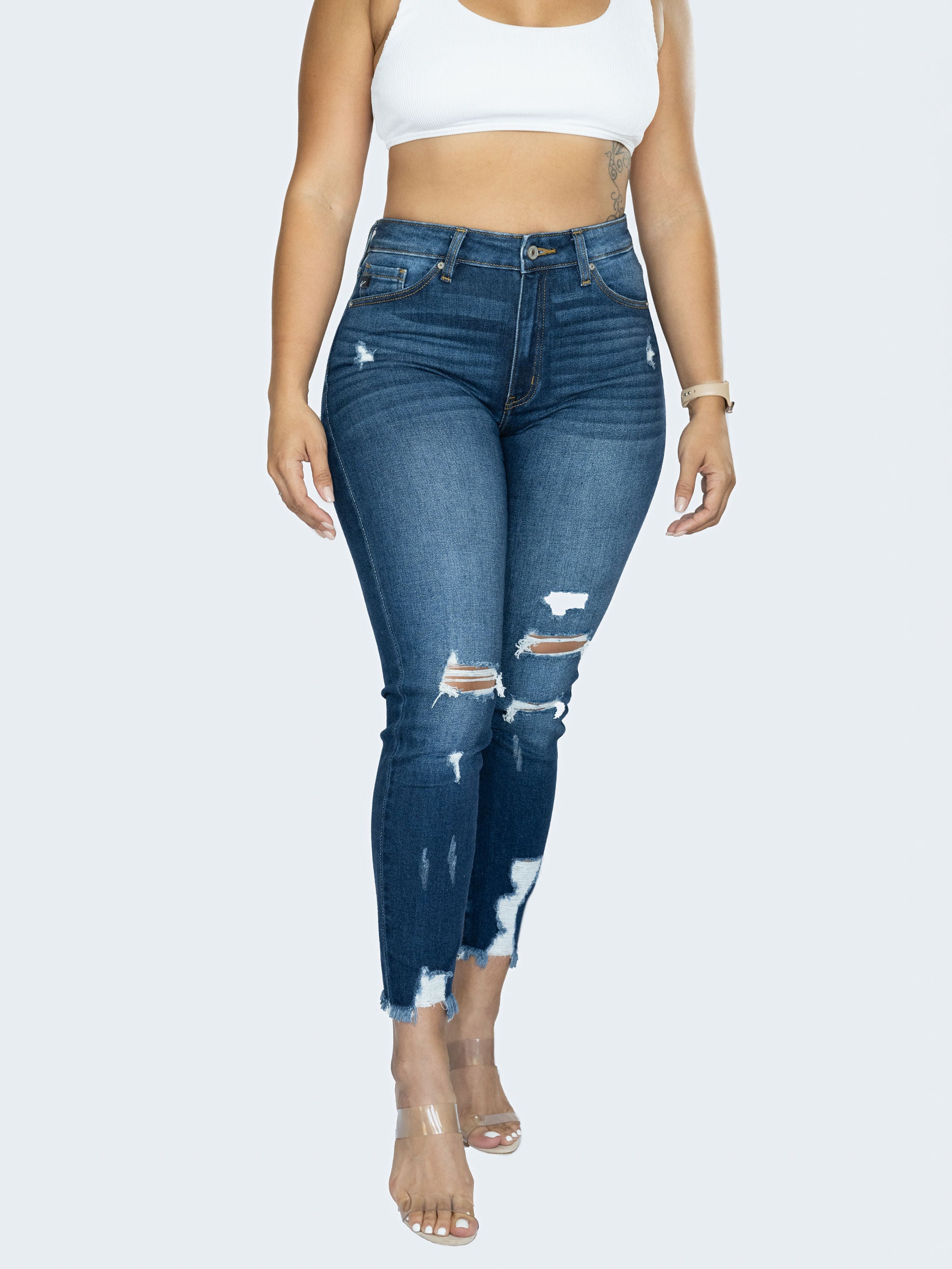 Distressed Skinny Denim