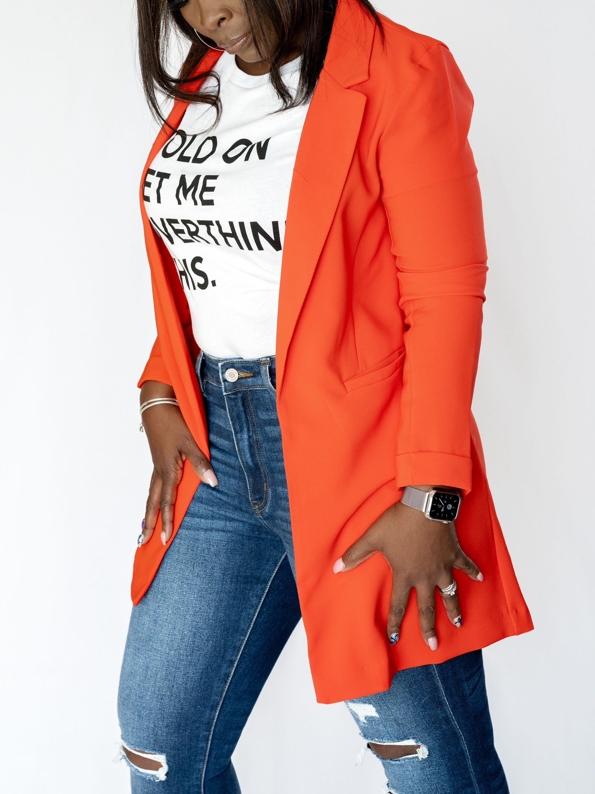 Red Oversized Blazer