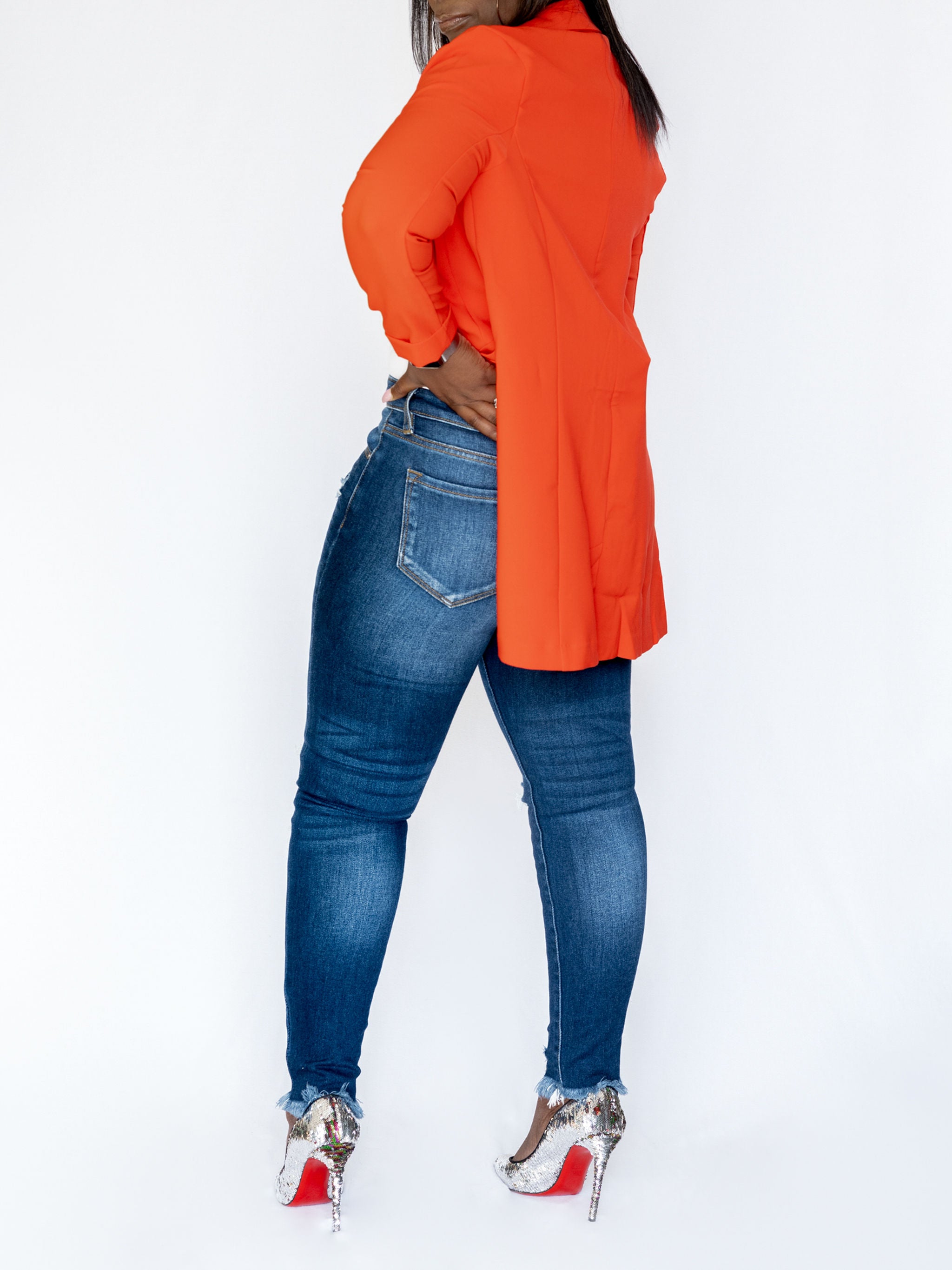 Red Oversized Blazer